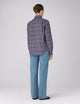 The Classic: Fine Brushed, Navy Green and Red Check