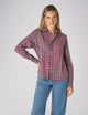 The Classic: Fine Brushed, Grey and Burgundy Check