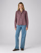 The Classic: Fine Brushed, Grey and Burgundy Check