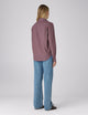 The Classic: Fine Brushed, Grey and Burgundy Check