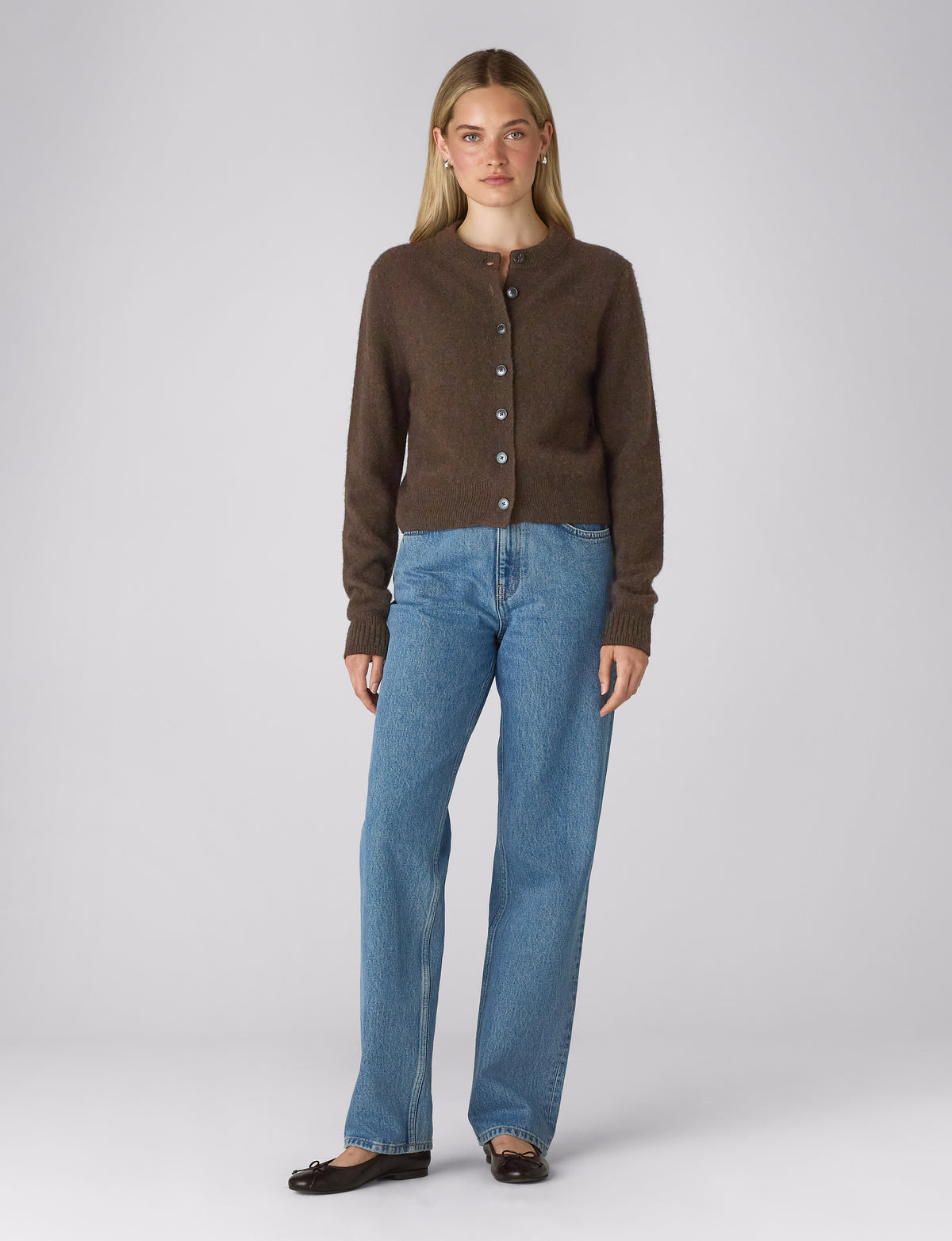Jura Cardigan: Yak Wool, Chocolate