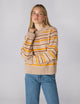 Devon Jumper: Wool, Yellow and Tobacco Stripe