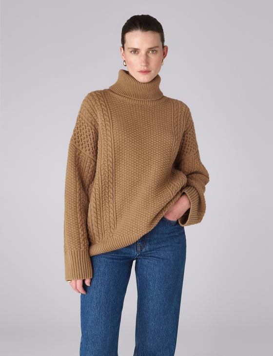 Kelso Jumper: Wool, Caramel