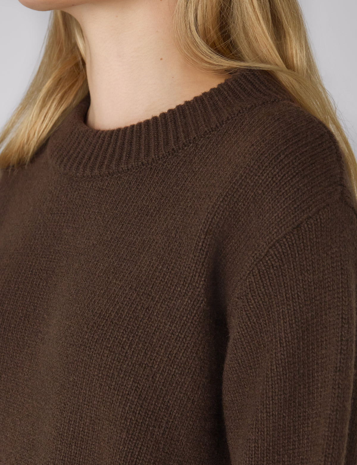 Devon Jumper: Wool, Chocolate