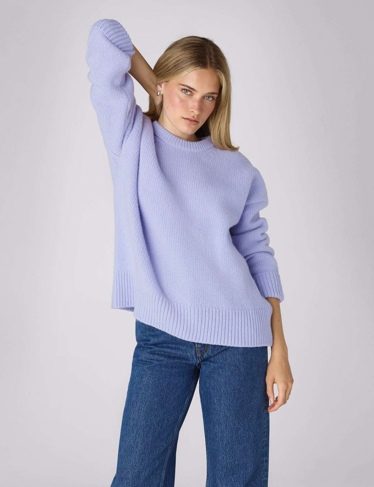 Cornwall Jumper: Wool, Icy Blue
