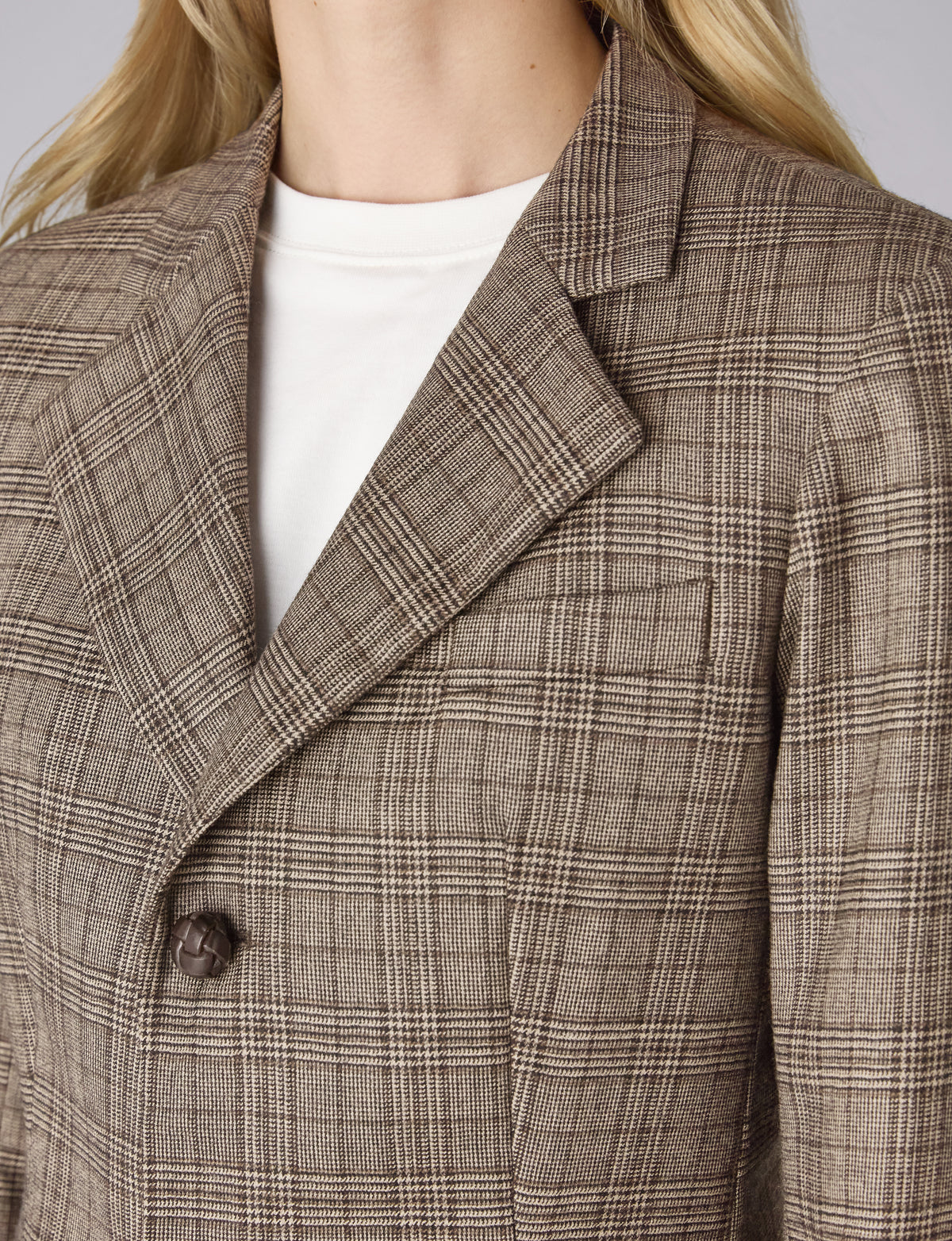 Eventing Jacket: Wool, Light Brown Check