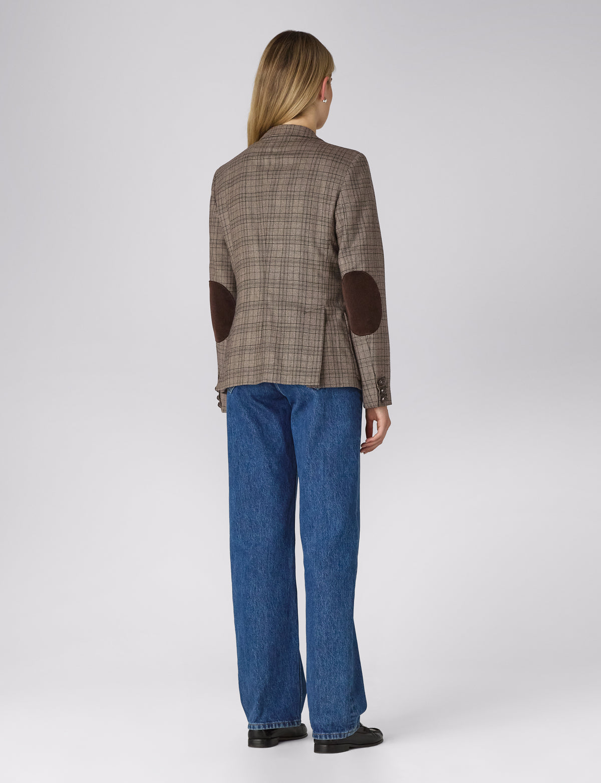 Eventing Jacket: Wool, Light Brown Check