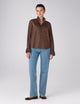 Kew Blouse: Poplin Cotton, Chocolate