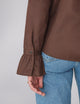 Kew Blouse: Poplin Cotton, Chocolate