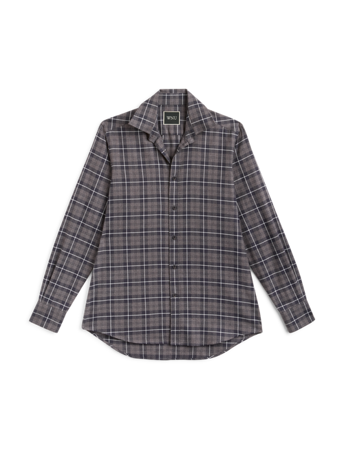 The Boyfriend: Fine Brushed, Grey and Black Check