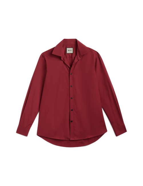 The Boyfriend: Fine Poplin, Burgundy