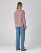 Kew Blouse: Fine Brushed, Burgundy Gingham