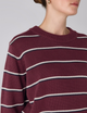 Devon Jumper: Cotton, Merlot Navy and Ivory Stripe