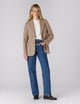 Hacking Jacket: Wool, Light Brown Herringbone