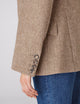 Hacking Jacket: Wool, Light Brown Herringbone