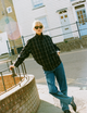 Balmoral Bomber Jacket: Wool, Navy Check