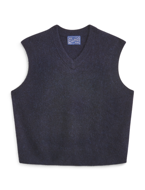 Oban Vest: Yak Wool, Navy