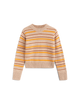 Devon Jumper: Wool, Yellow and Tobacco Stripe