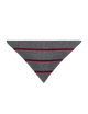Small Triangle Scarf: Yak Wool, Grey Stripe