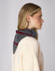 Small Triangle Scarf: Yak Wool, Grey Stripe