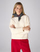 Small Triangle Scarf: Yak Wool, Grey Stripe