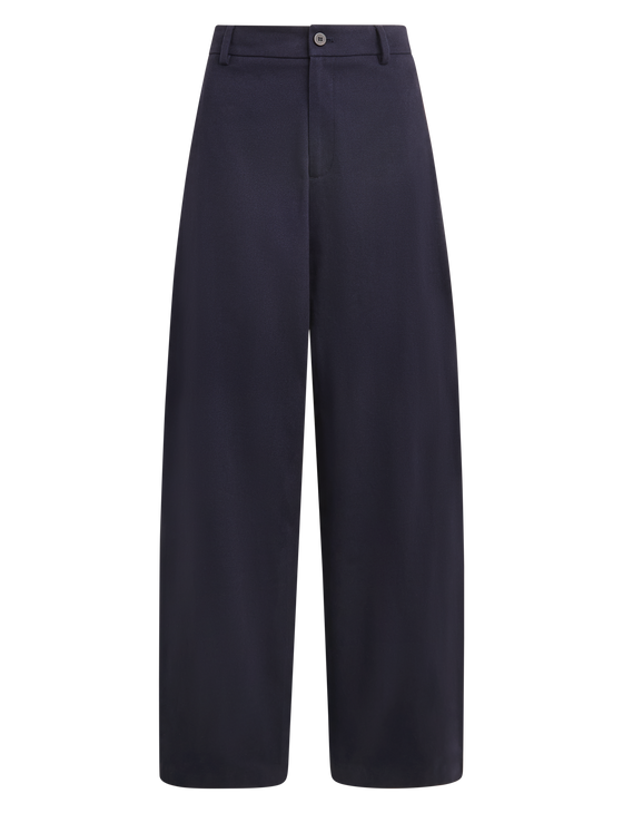 Alba Trouser: Cotton Twill, Navy