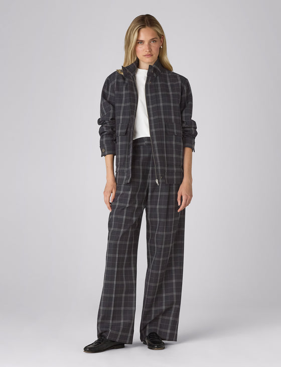 Rampling Trouser: Wool, Navy Check