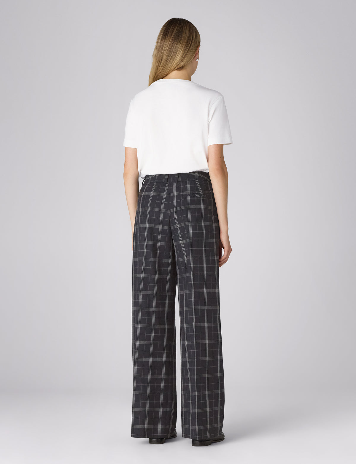 Rampling Trouser: Wool, Navy Check