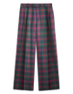 Rampling Trouser: Wool, Navy and Red Tartan