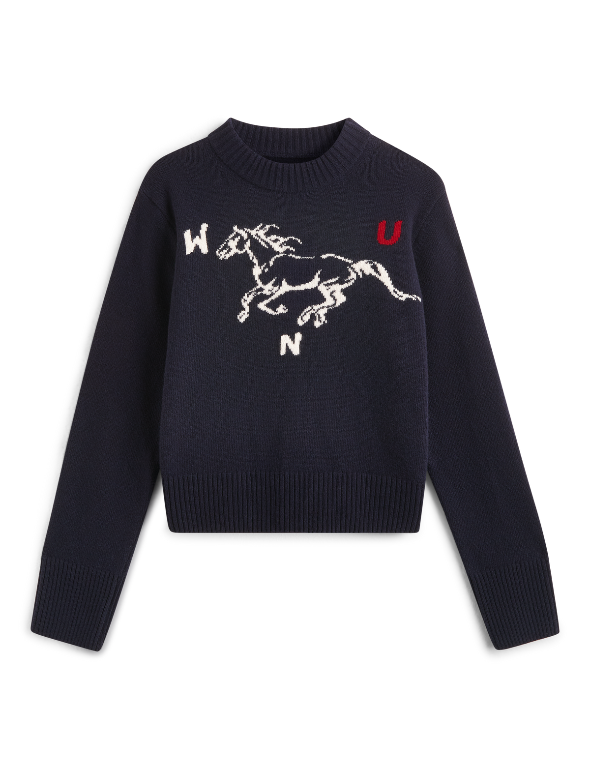 Rosette Jumper: Wool, Navy