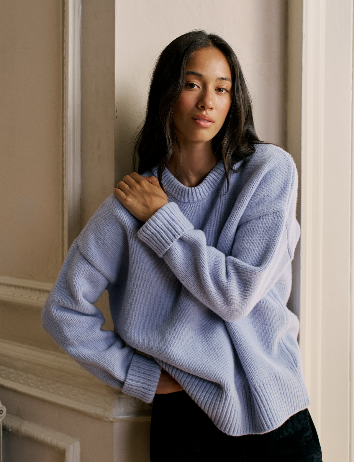 Cornwall Jumper: Wool, Icy Blue
