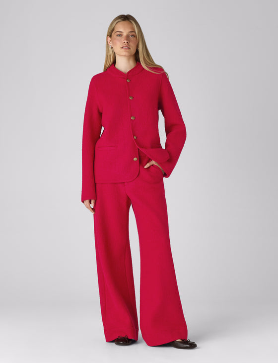 Juno Trousers: Boiled Wool, Red