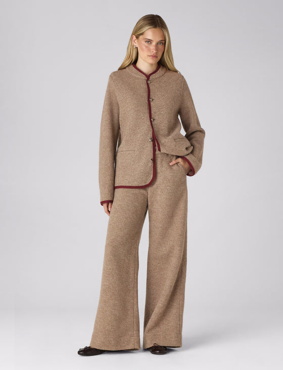 St James Jacket: Boiled Wool, Coffee