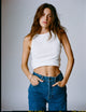 Carnaby Tank: Cotton Textured Rib, Off-White