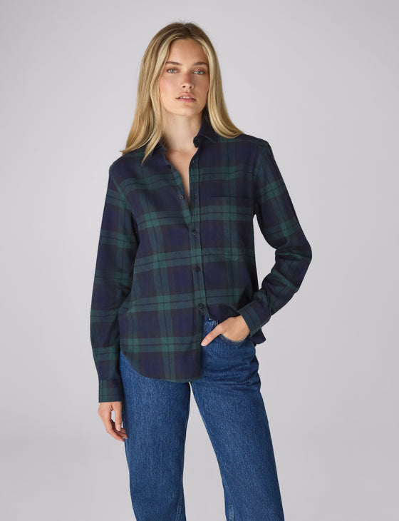 The Classic: Fine Brushed, Heritage Green Plaid