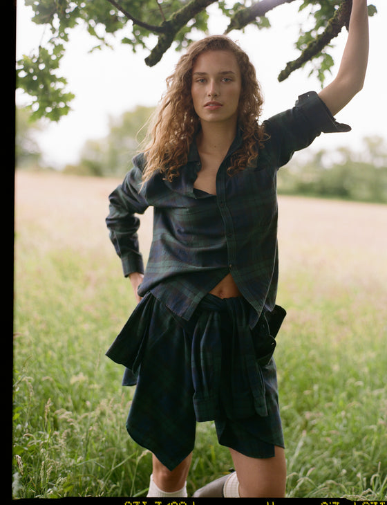 The Classic: Fine Brushed, Heritage Green Plaid