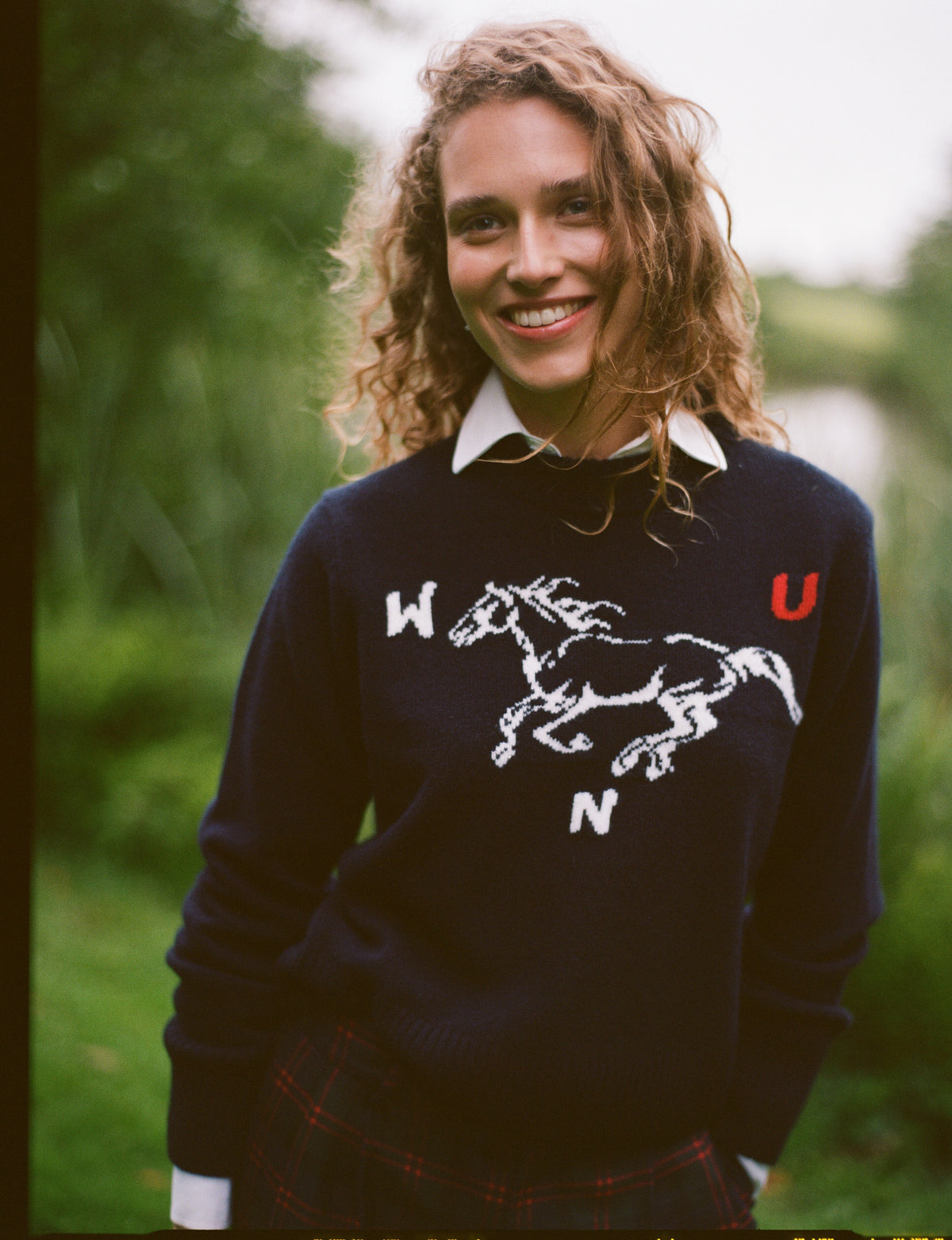 Rosette Jumper: Wool, Navy