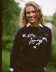 Rosette Jumper: Wool, Navy
