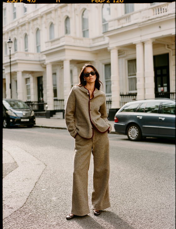 Juno Trousers: Boiled Wool, Coffee