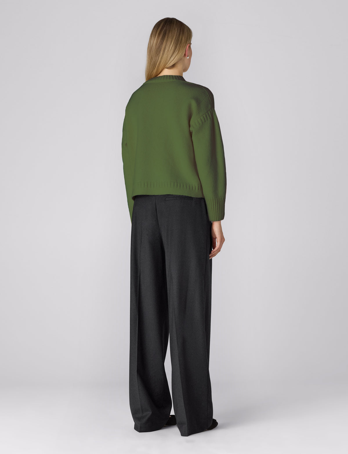 Mini Guernsey Jumper: Wool, Bottle Green