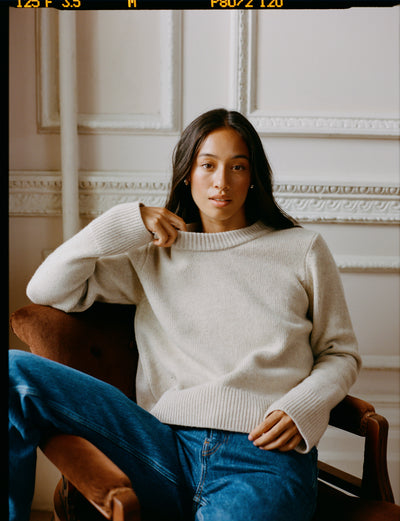 Devon Jumper: Wool, Oatmeal