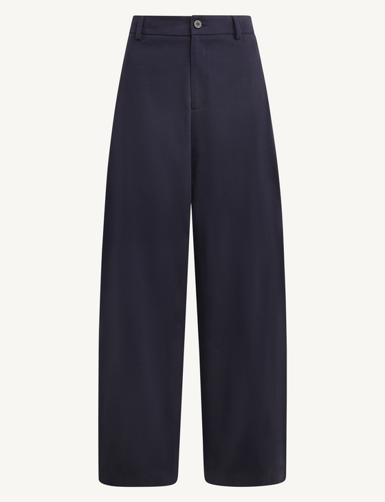 Alba Trouser: Cotton Twill, Navy