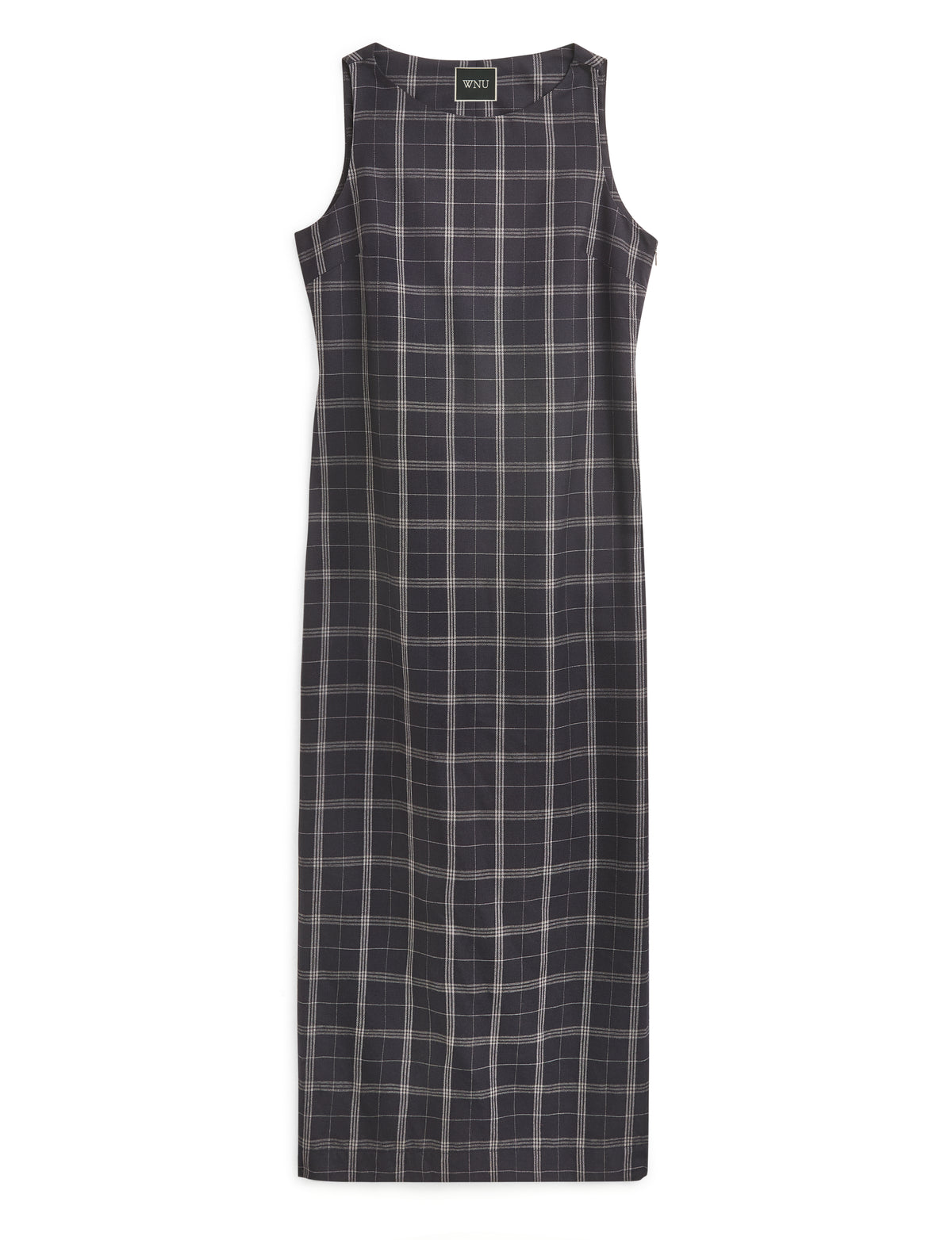 Birley Dress: Wool, Navy Check