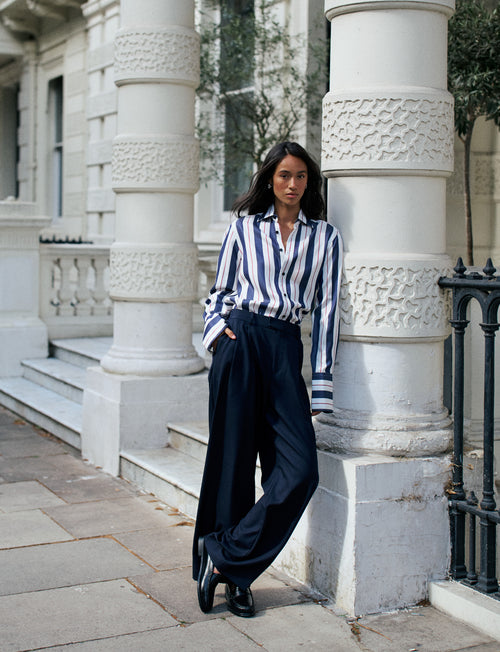 Rampling Trouser: Wool, Navy