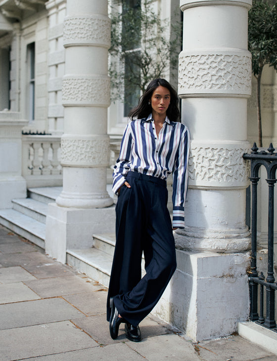 Rampling Trouser: Wool, Navy