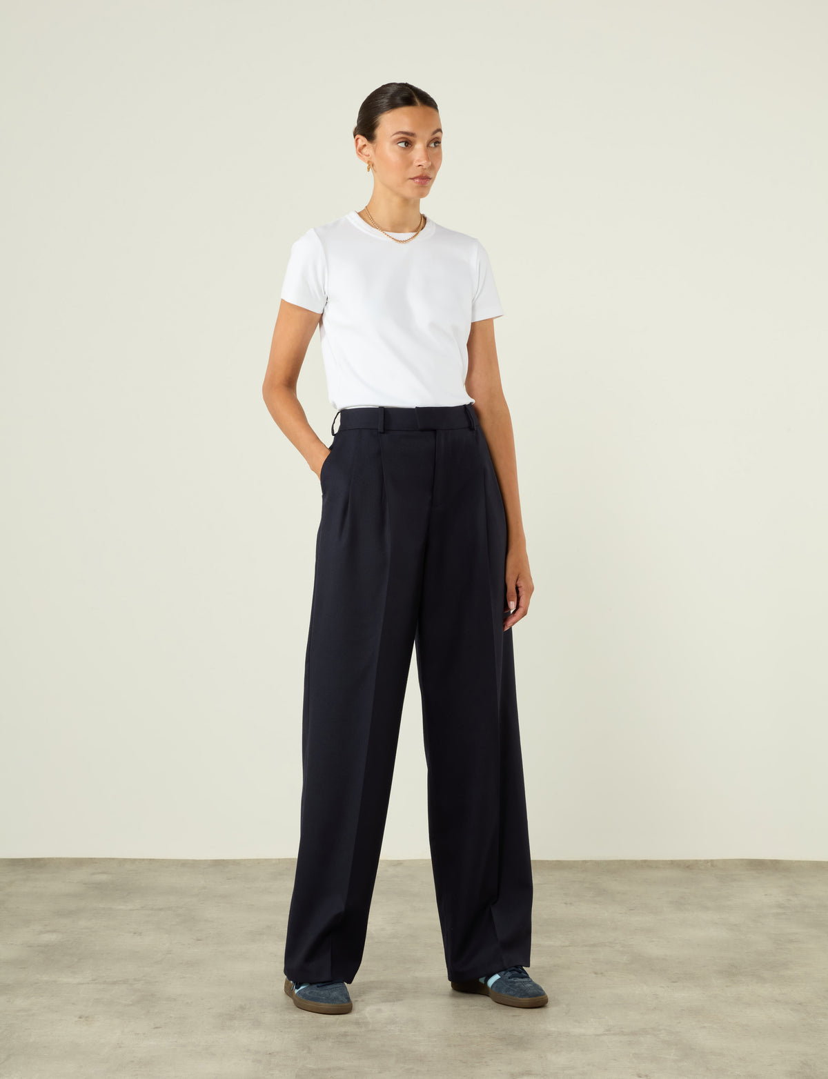 Rampling Trouser: Wool, Navy