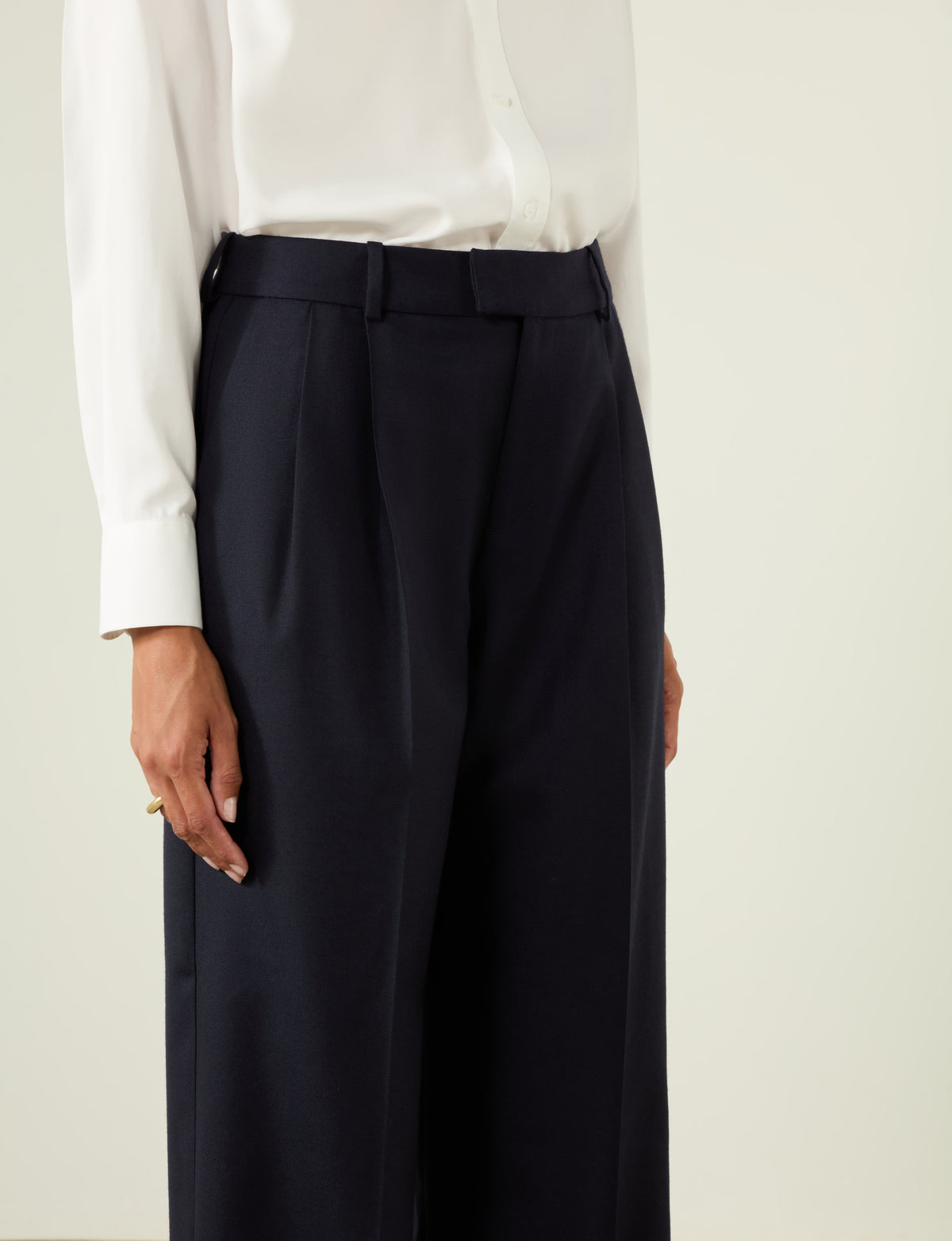 Rampling Trouser: Wool, Navy