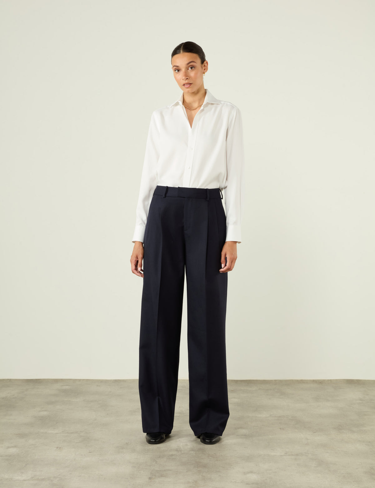 Rampling Trouser: Wool, Navy
