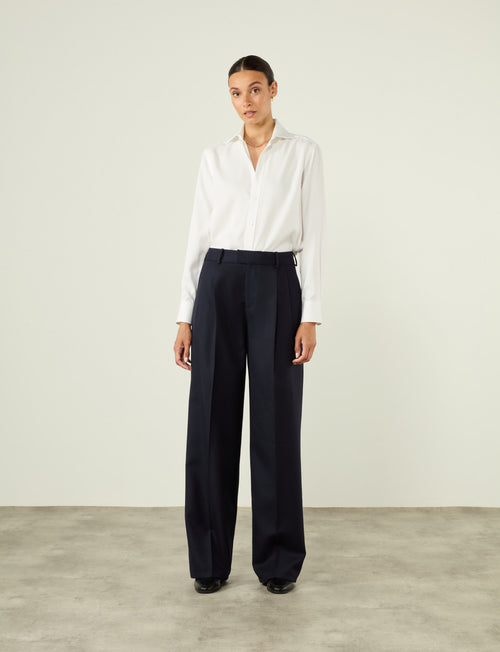 Rampling Trouser: Wool, Navy