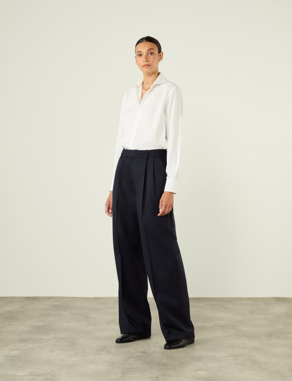 Rampling Trouser: Wool, Navy